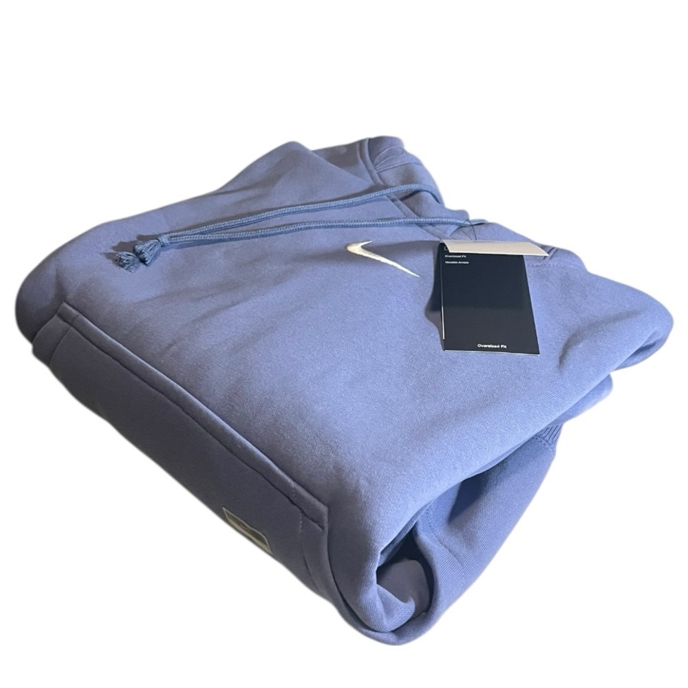 Nike Sportswear Phoenix Fleece Oversized Pullover Hoodie Sweatshirt Medium Blue - Picture 6 of 11